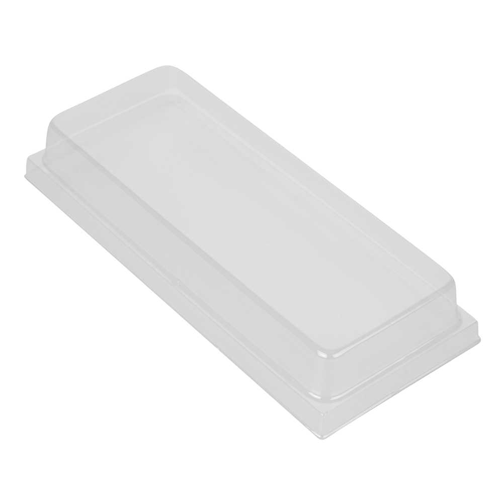 Taipei Clear Plastic Lid - Fits Rectangle Poplar Long Straight Container - 600 count box
