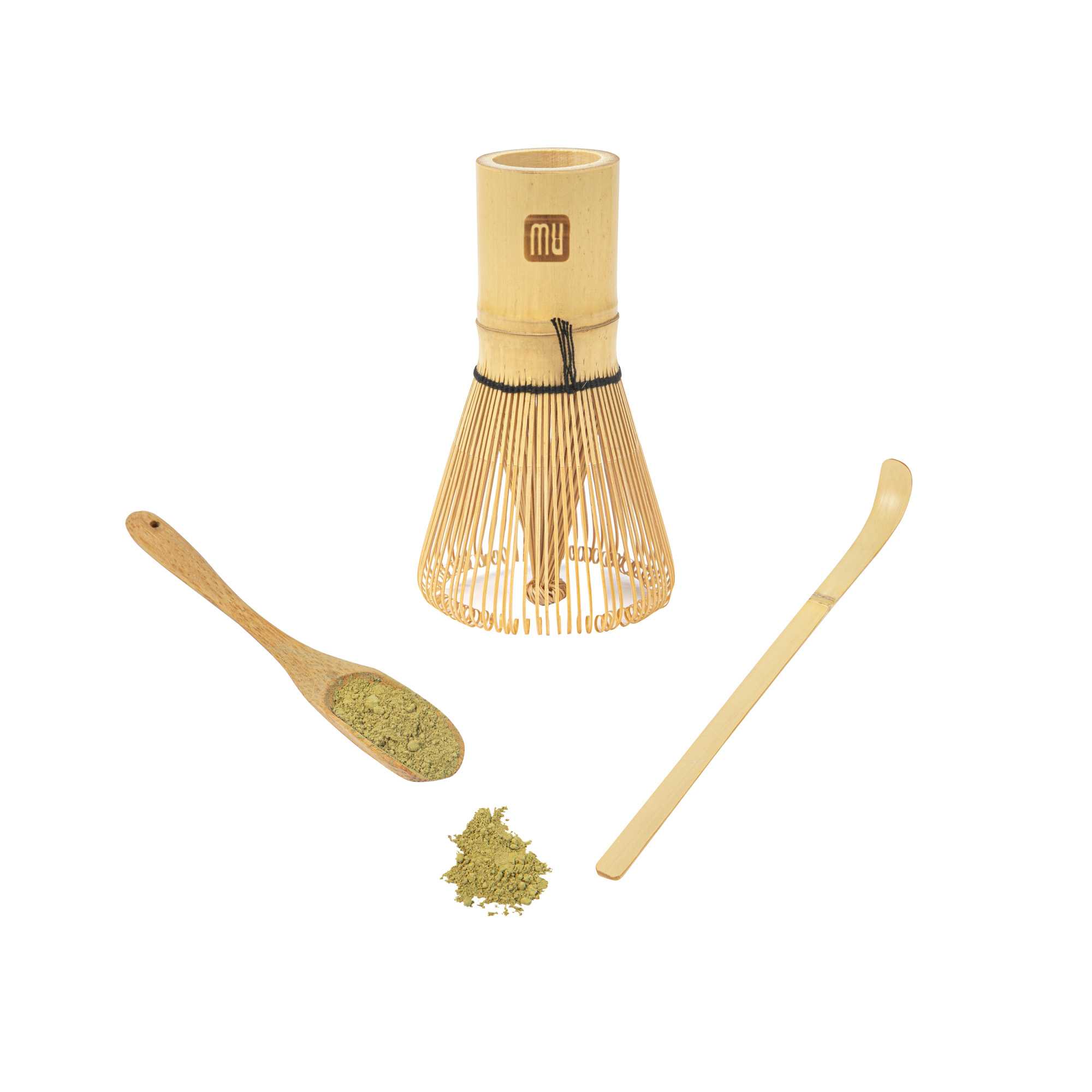 Dojo Natural Bamboo Matcha Tea Set - 3-Piece - 2 3/4" x 2 1/2" x 6 3/4" - 1 count box