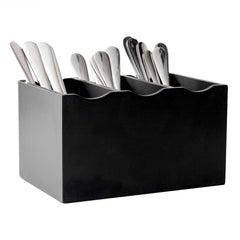 Eco Display Rectangle Black Bamboo Flatware Display - 8 1/4