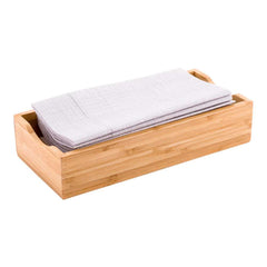 Nature Tek Rectangle Natural Bamboo Napkin Holder - 9 1/2