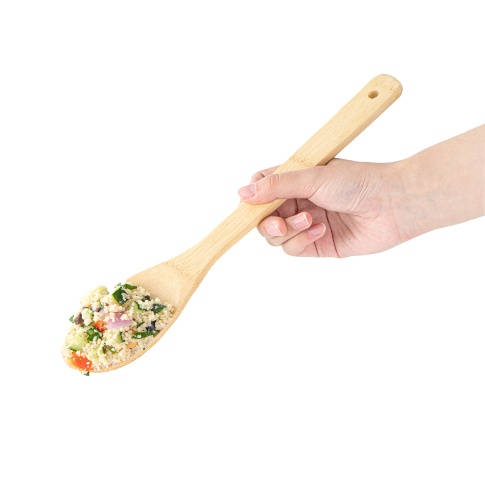 Bambuddha Natural Bamboo Serving Spoon - 12" x 1" - 1 count box