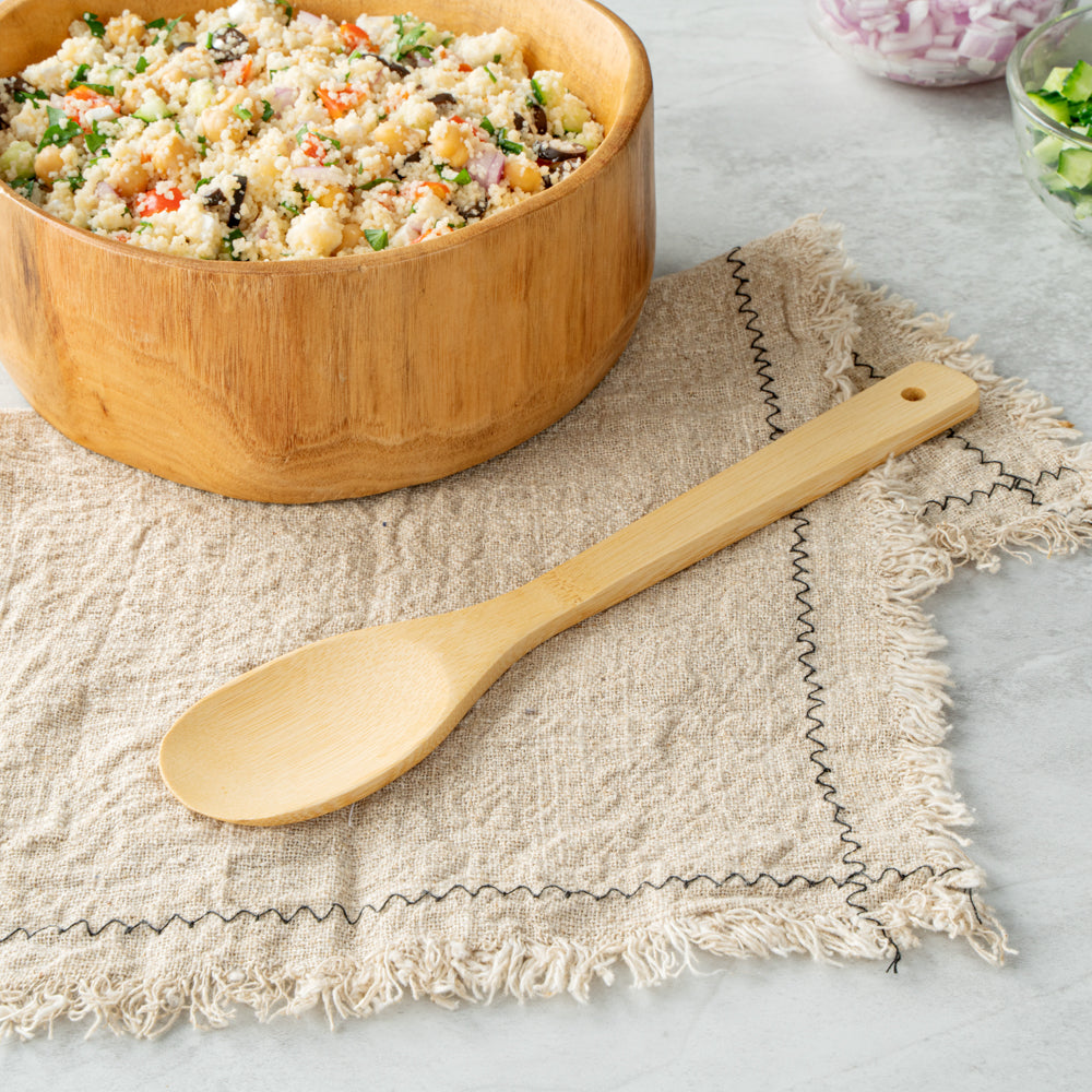 Bambuddha Natural Bamboo Serving Spoon - 12" x 1" - 1 count box
