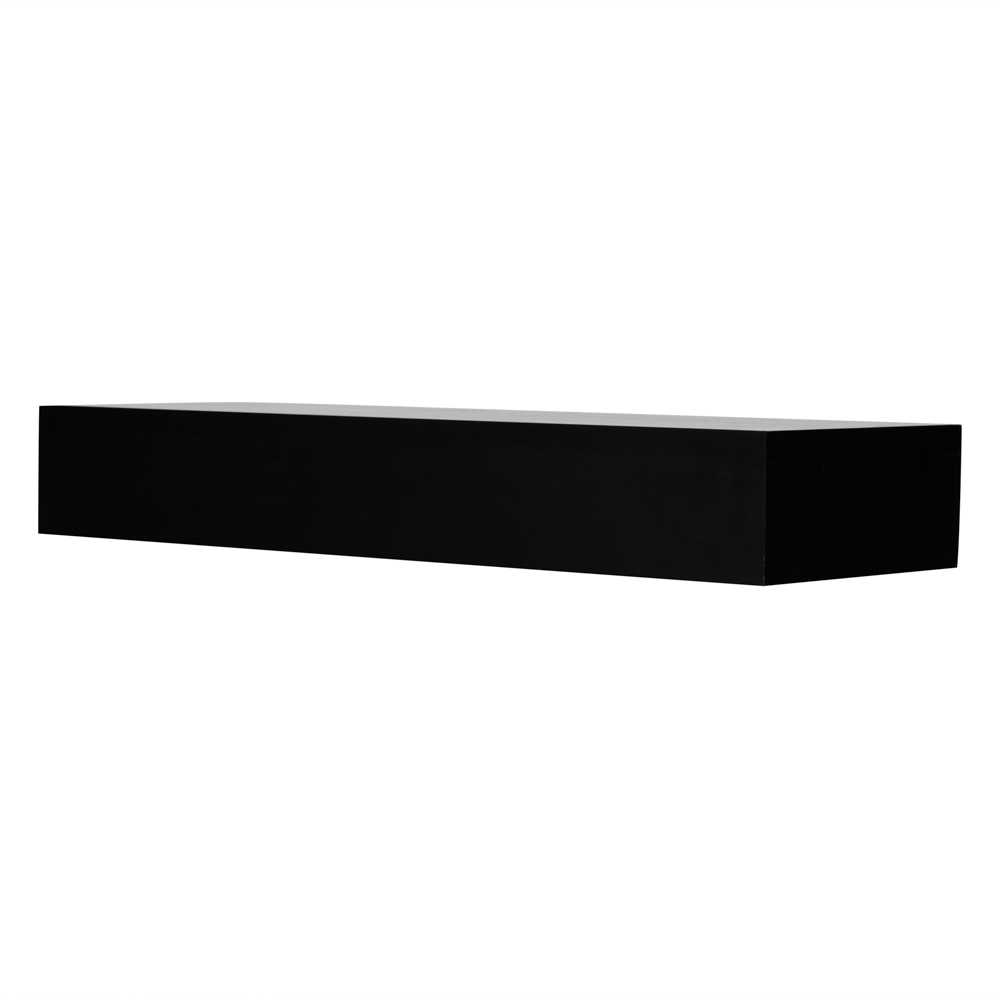 Cater Tek Rectangle Black Bamboo Short Riser - 20 1/2" x 7" x 3 1/4" - 5 count box