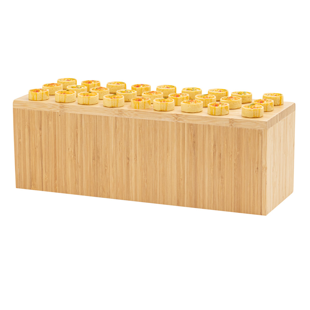 Cater Tek Rectangle Natural Bamboo Medium Riser - 20 1/2