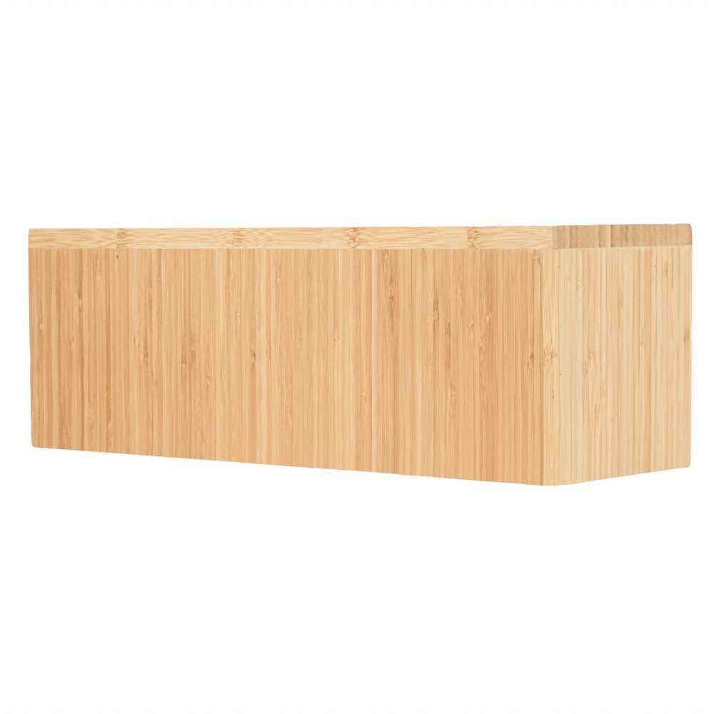Cater Tek Rectangle Natural Bamboo Medium Riser - 20 1/2" x 7" x 7" - 4 count box