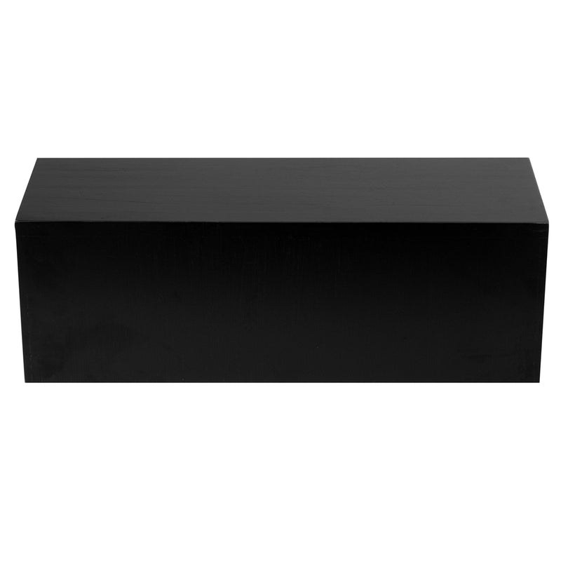 Cater Tek Rectangle Black Bamboo Medium Riser - 20 1/2" x 7" x 7" - 1 ...