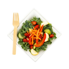 Bambuddha Natural Bamboo Disposable Fork - 6 3/4