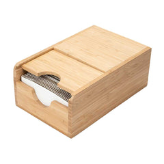 Restpresso Natural Bamboo Coffee Cup Sleeve Holder - 9 1/2'' x 6'' x 3.75'' - 12 count box