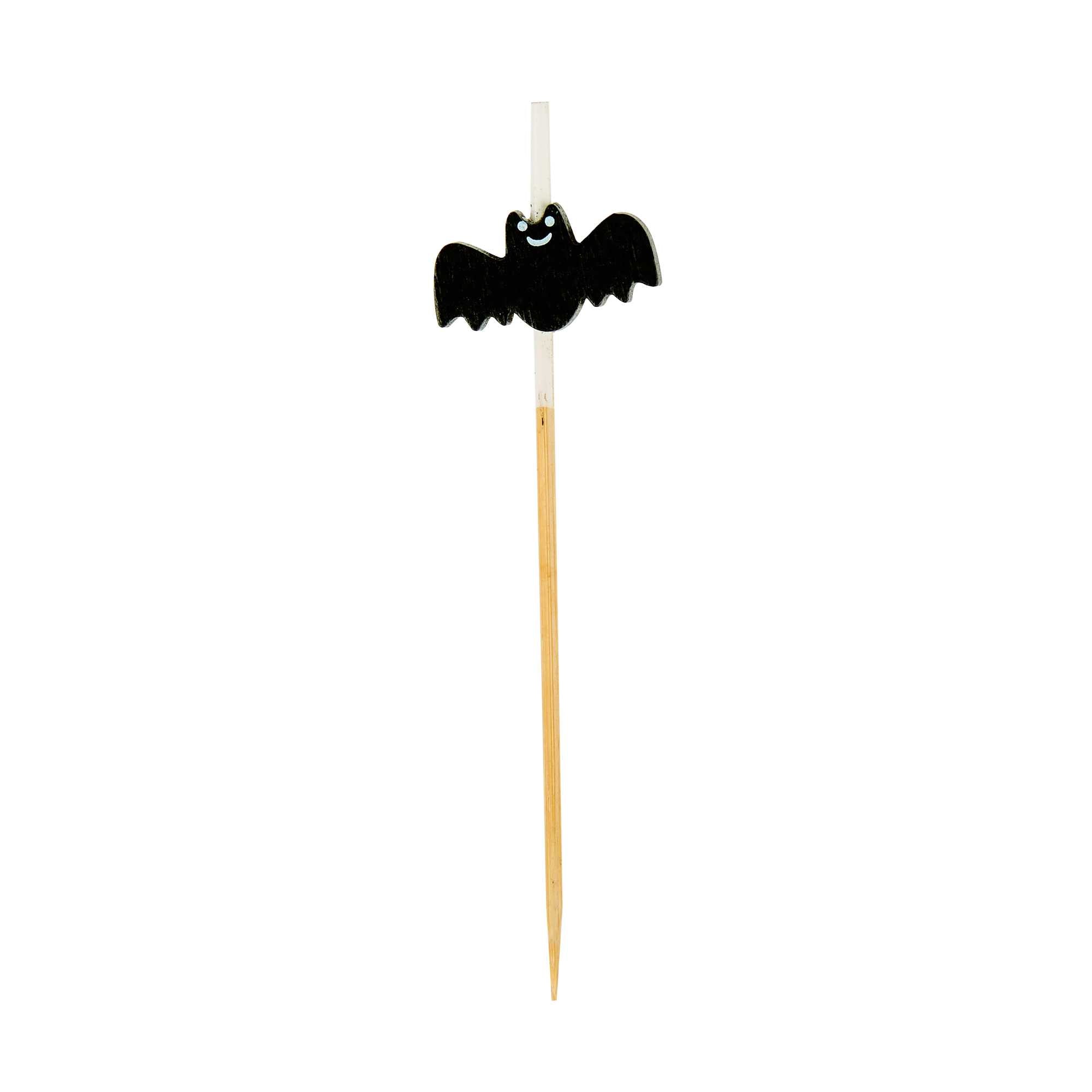 Pixy Black Bamboo Happy Bat Pick - 3 1/2" - 1000 count box