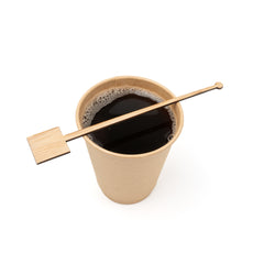 Natural Bamboo Coffee Stirrer - Square Top - 7