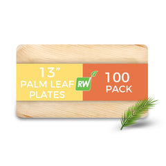 Indo Rectangle Natural Palm Leaf Plate - 13