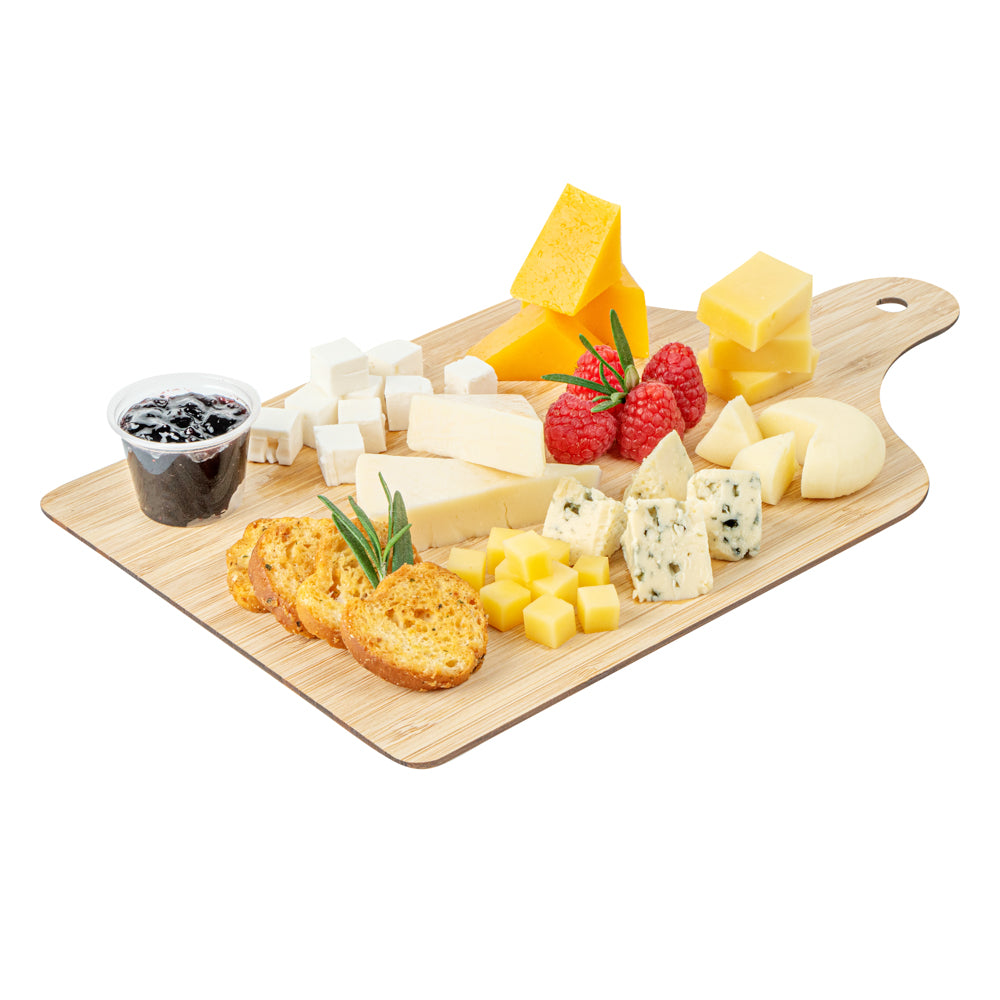 Nature Tek Bamboo Disposable Cheese / Charcuterie Board - 11 3/4" x 7" - 2 count box