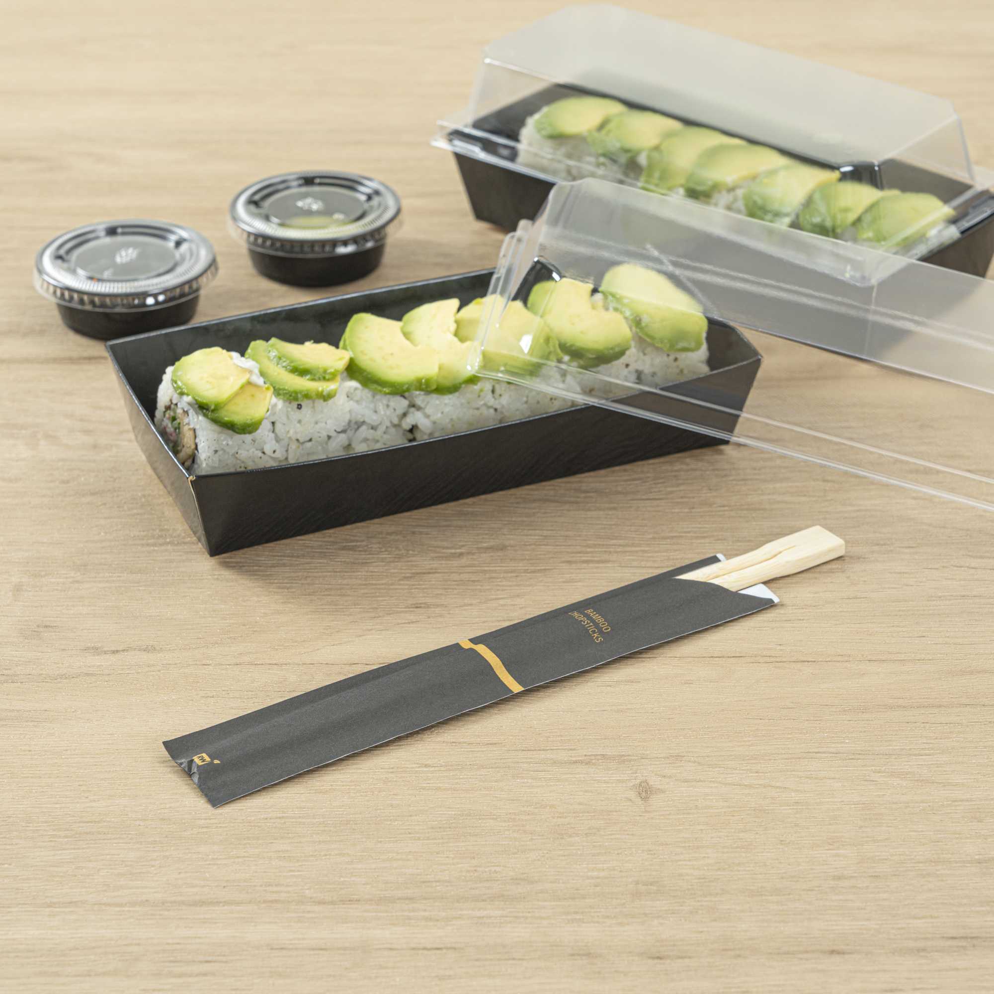 Bambuddha Natural Bamboo Twin Chopsticks - with Paper Sleeve - 8 1/4" - 100 count box