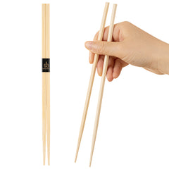 Bambuddha Square Natural Bamboo Modern Chopsticks - with Paper Band - 9 1/2