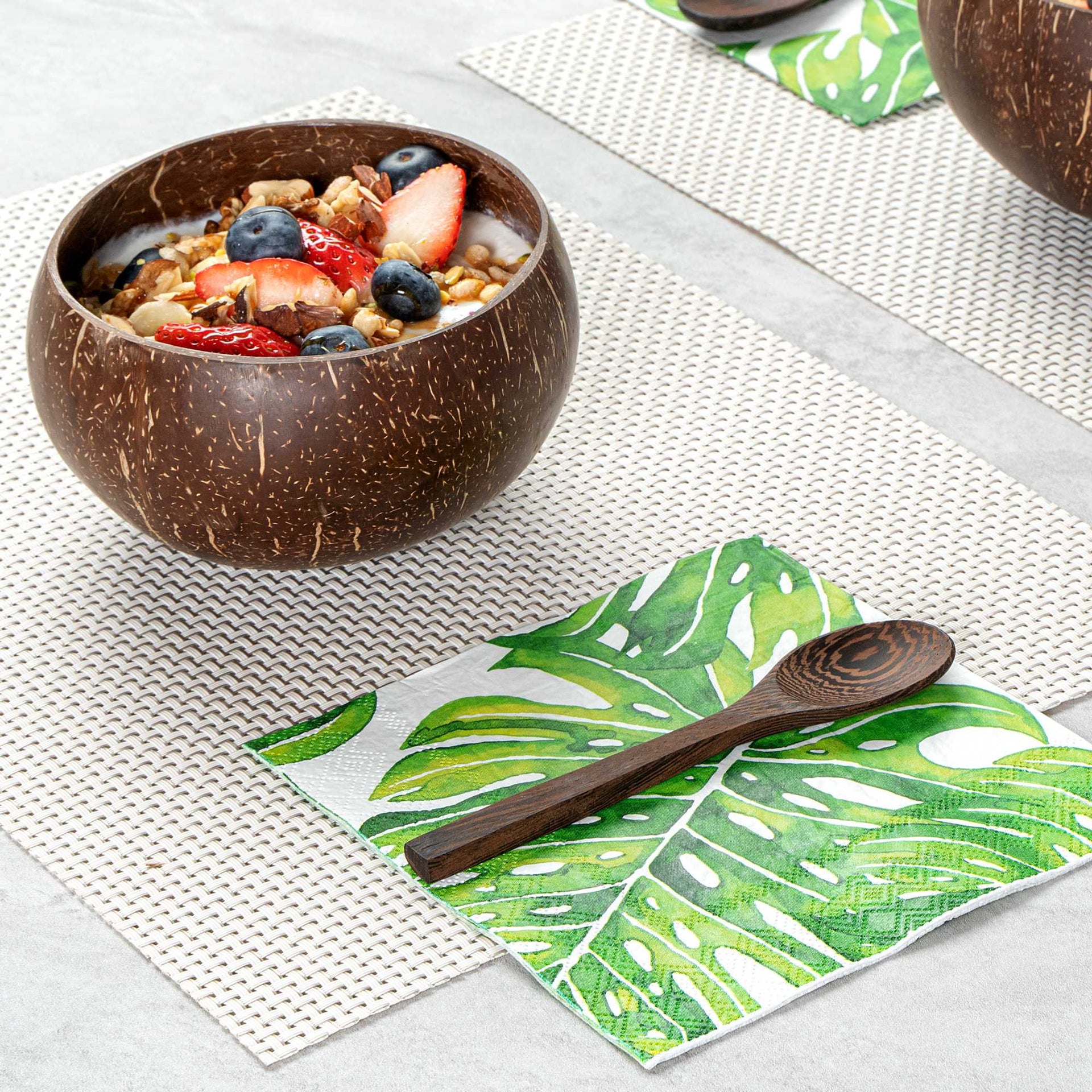 Coco Casa Ebony Wood Spoon - 6 1/4" x 1 1/2" - 1 count box
