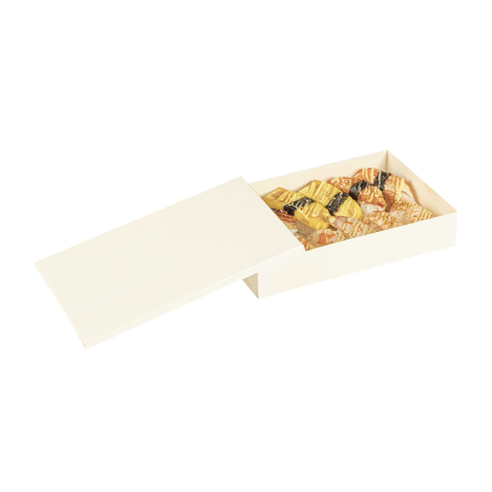 Taipei Rectangle Natural Poplar Lid - Fits 31 oz Bento Box - 10 count box