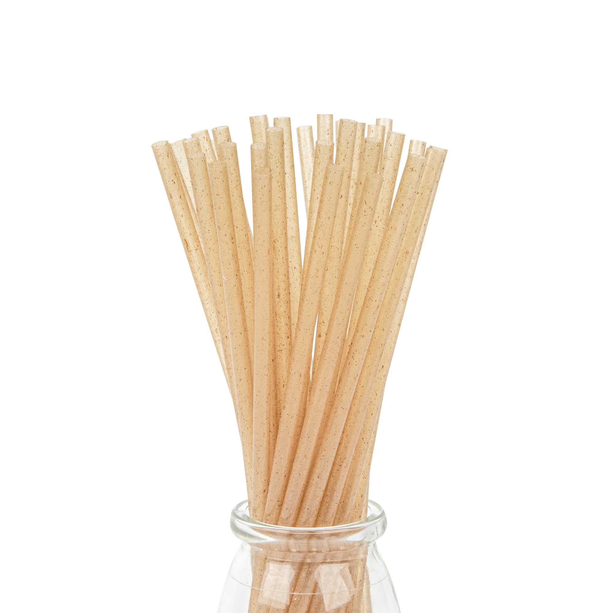 Basic Nature Natural Agave Straw - Unwrapped - 8 1/4" - 2400 count box
