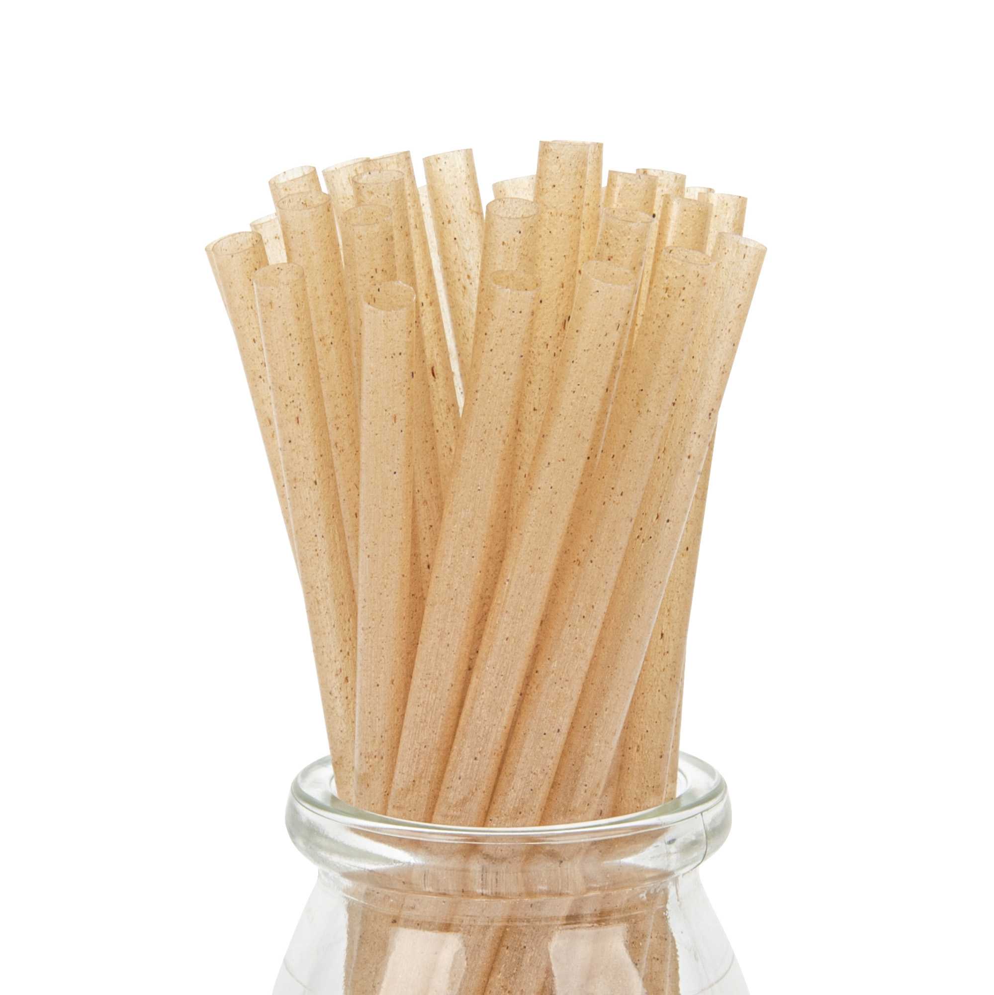 Basic Nature Natural Agave Straw - Unwrapped - 6" - 3600 count box