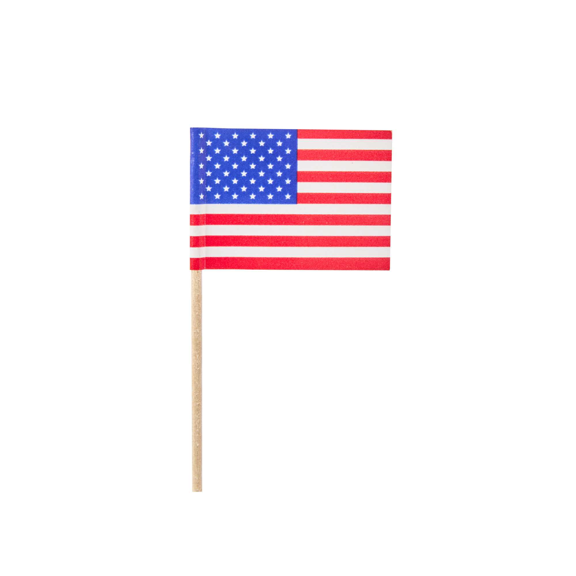 Chef 101 American Flag Food Pick - 2 1/2" - 10000 count box