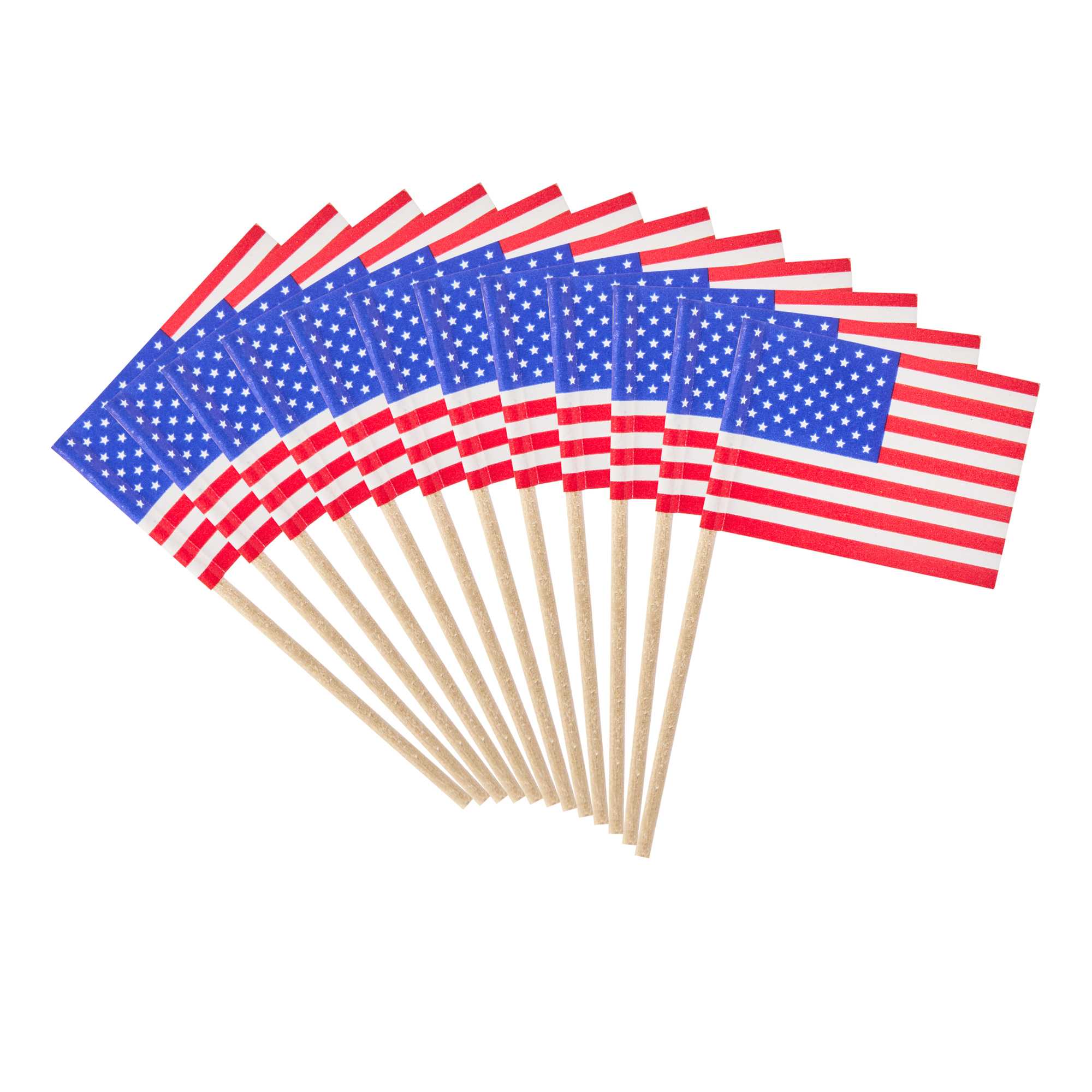 Chef 101 American Flag Food Pick - 2 1/2" - 10000 count box