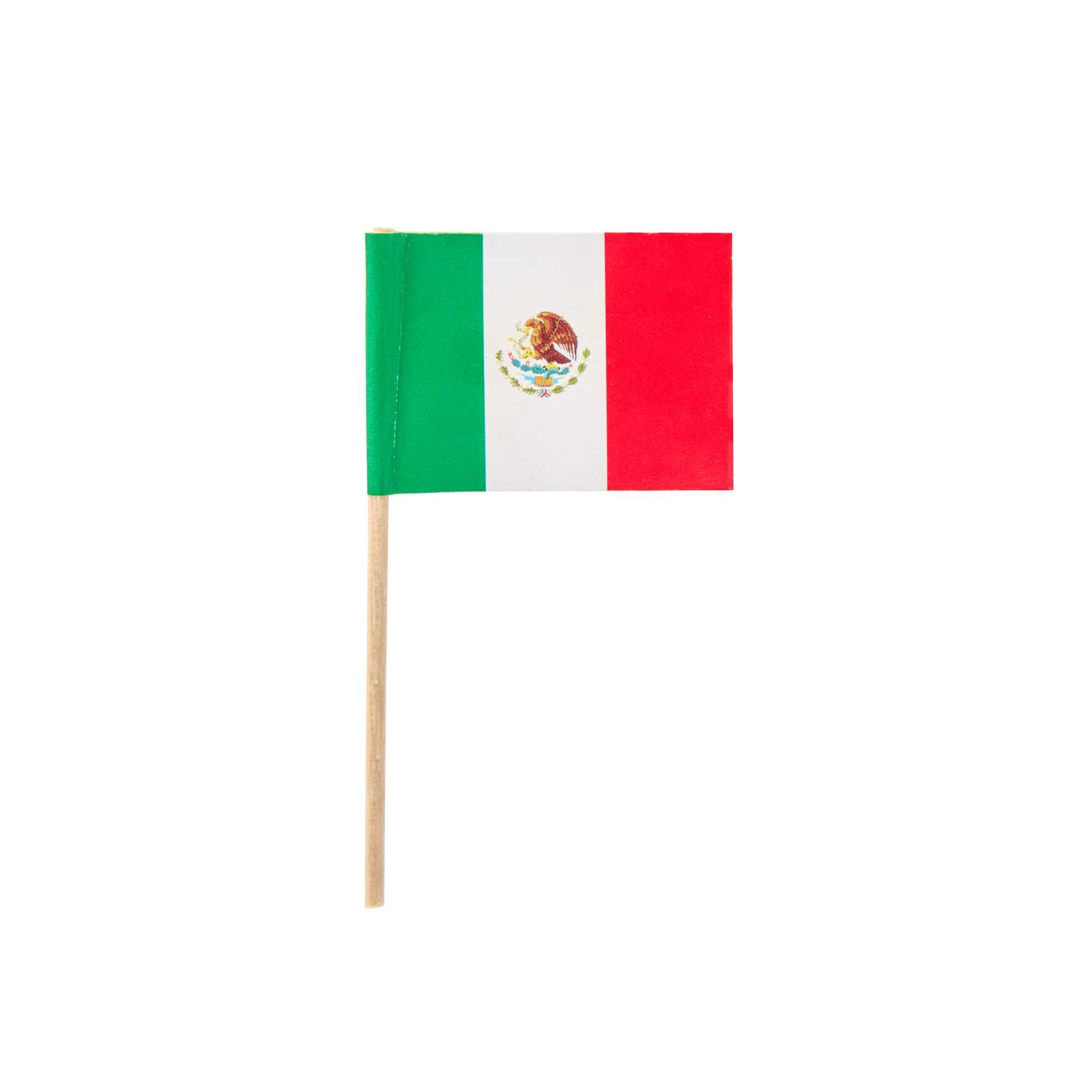 Chef 101 Mexican Flag Food Pick - 2 1/2" - 10000 count box