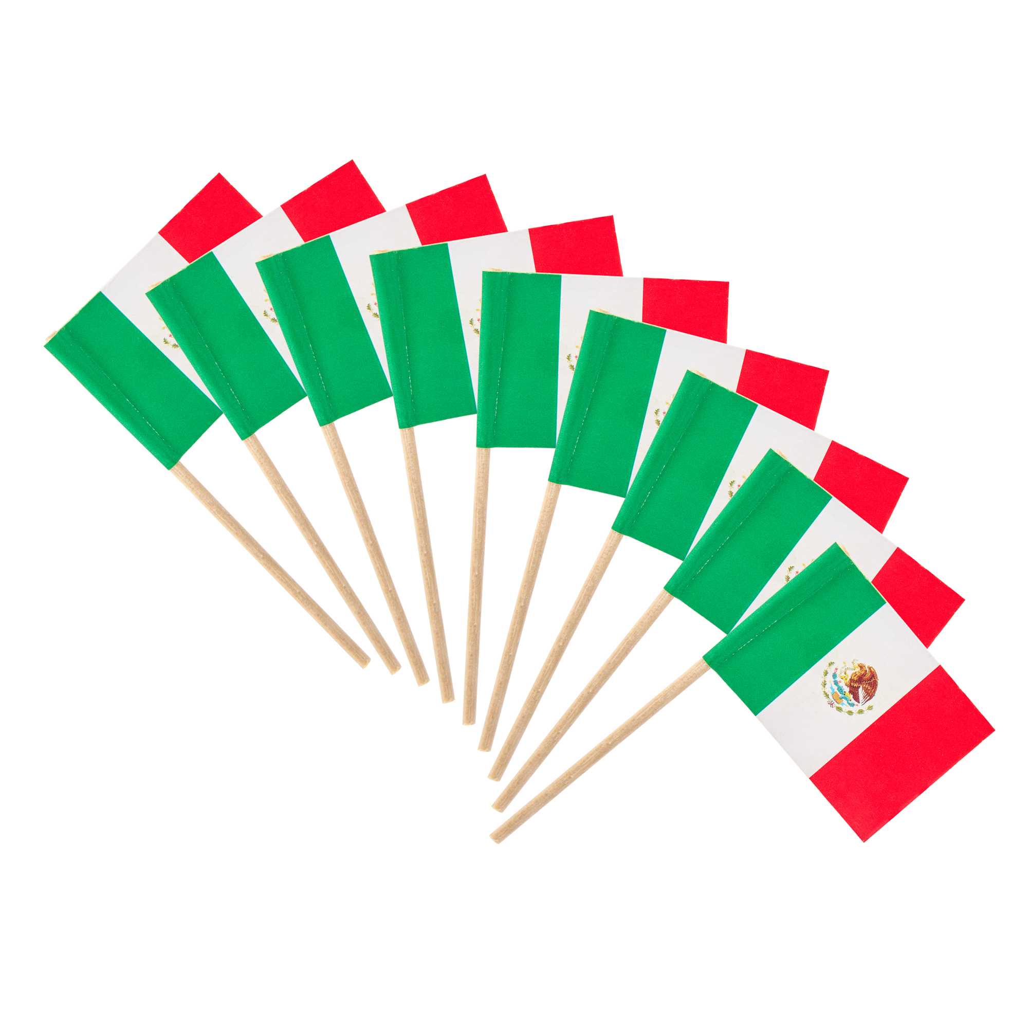 Chef 101 Mexican Flag Food Pick - 2 1/2" - 10000 count box
