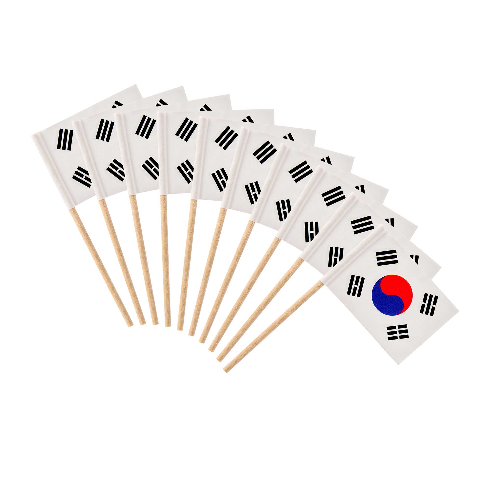 Chef 101 South Korean Flag Food Pick - 2 1/2" - 10000 count box