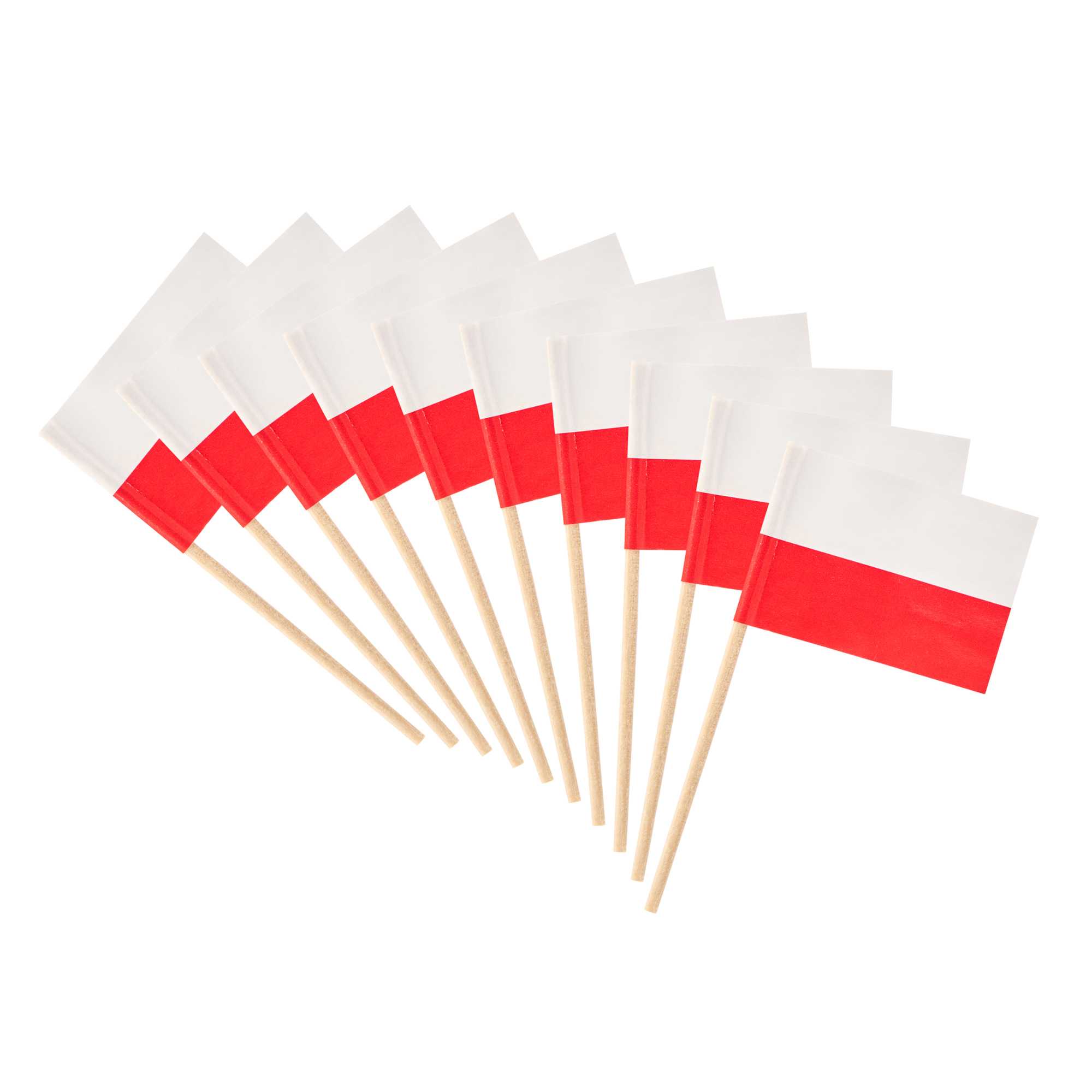 Chef 101 Polish Flag Food Pick - 2 1/2" - 10000 count box