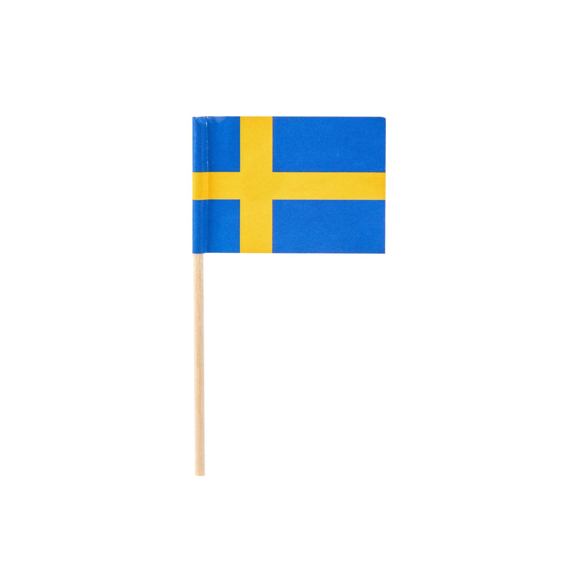 Chef 101 Swedish Flag Food Pick - 2 1/2" - 10000 count box