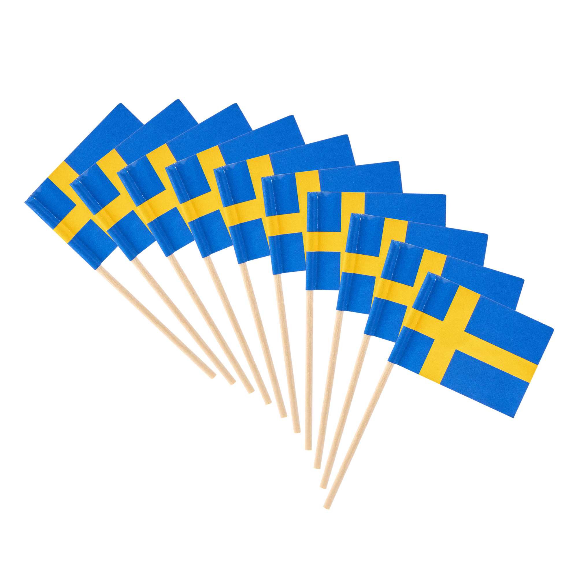 Chef 101 Swedish Flag Food Pick - 2 1/2" - 10000 count box