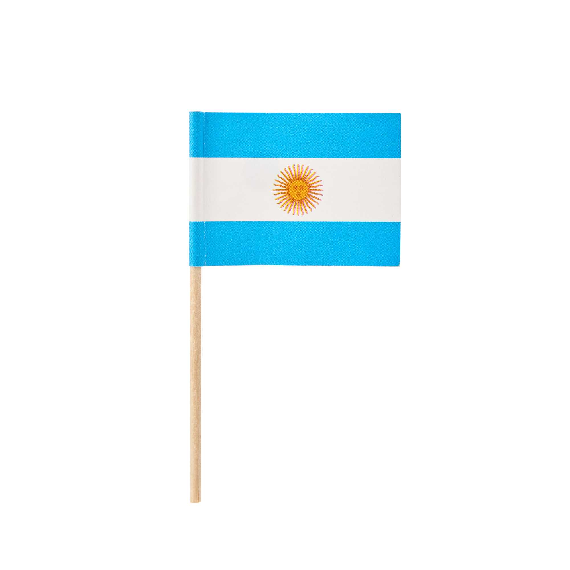 Chef 101 Argentine Flag Food Pick - 2 1/2" - 10000 count box