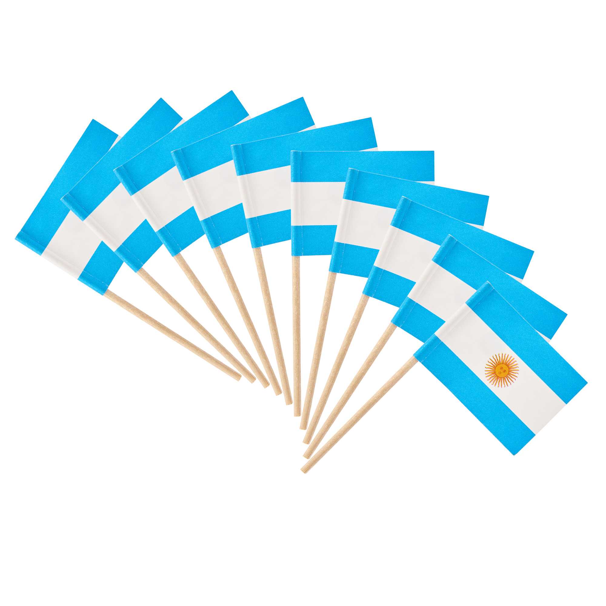 Chef 101 Argentine Flag Food Pick - 2 1/2" - 10000 count box