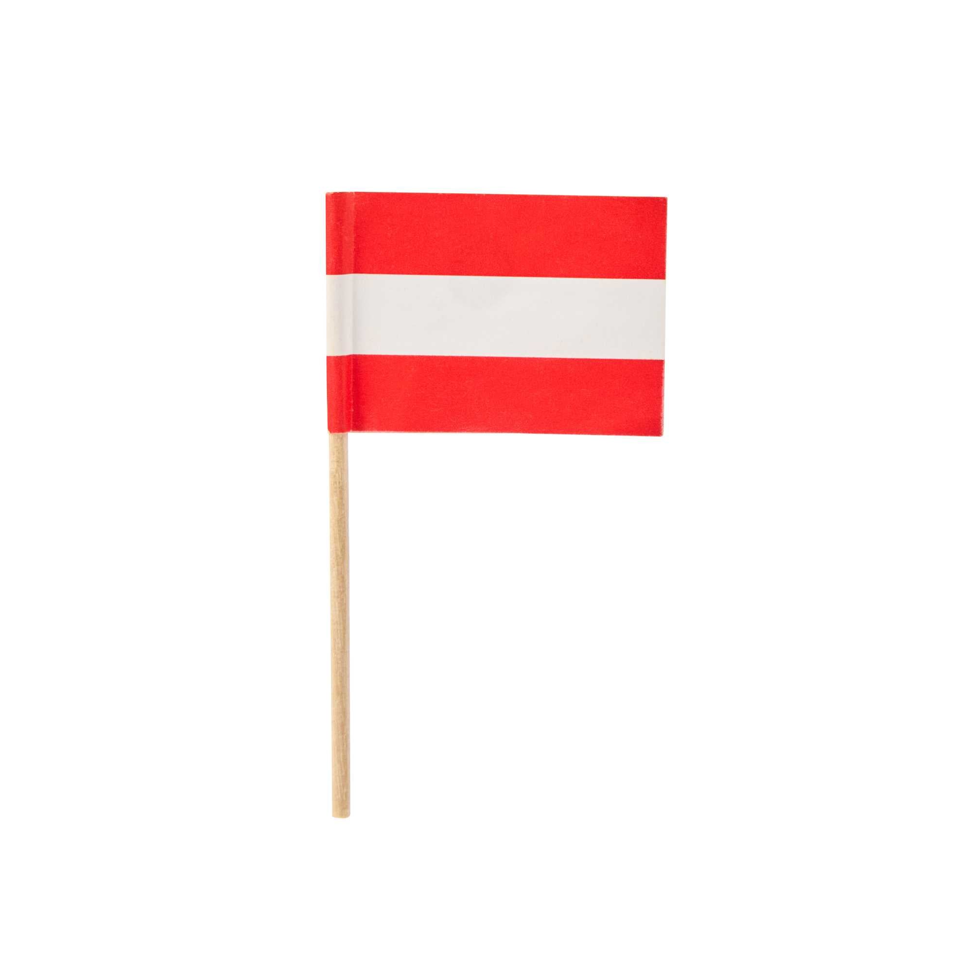 Chef 101 Austrian Flag Food Pick - 2 1/2" - 10000 count box