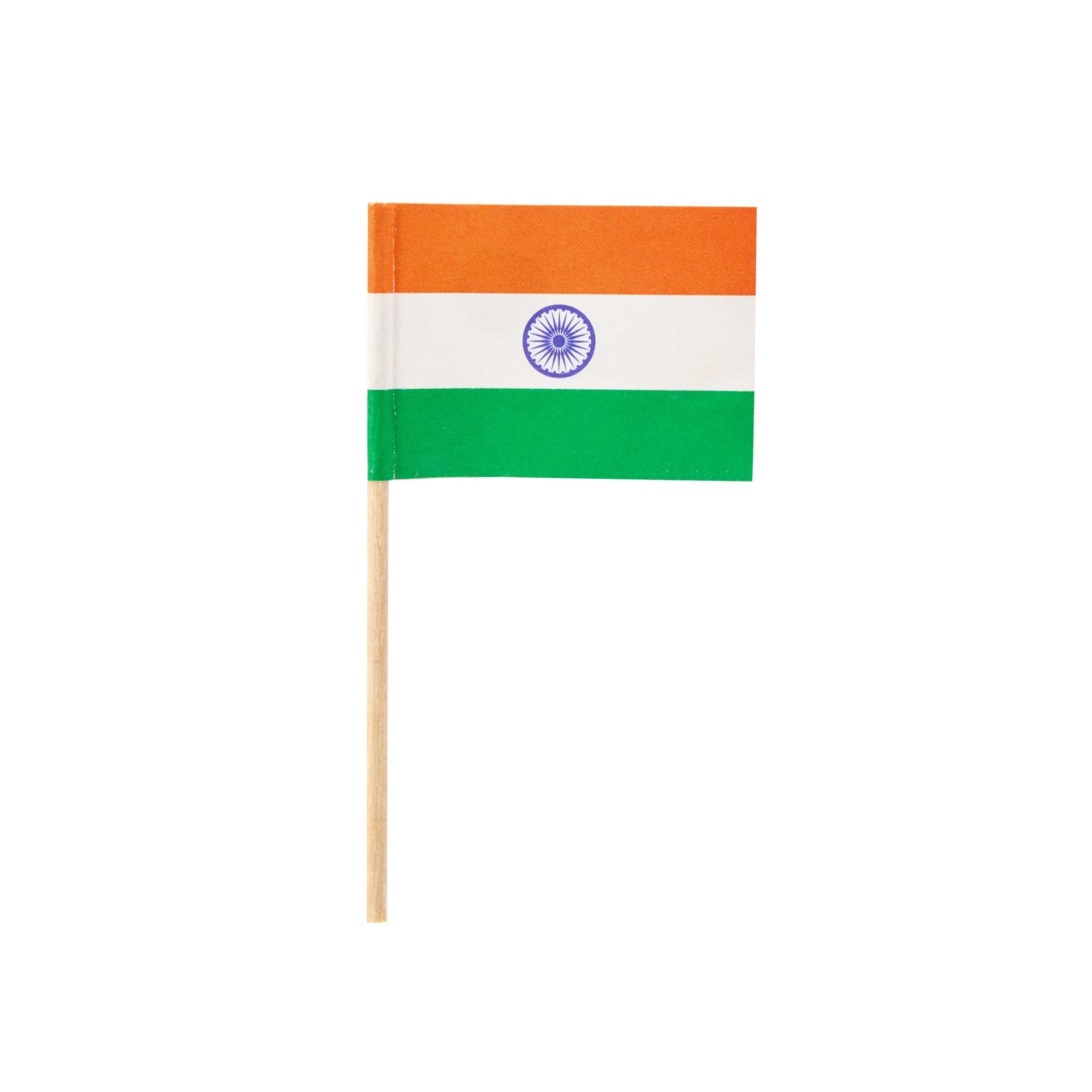 Chef 101 Indian Flag Food Pick - 2 1/2" - 10000 count box