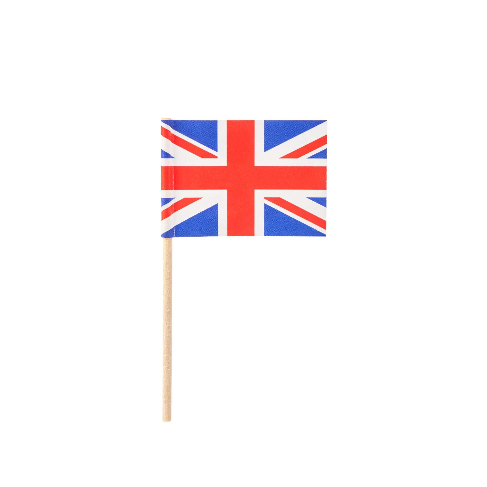 Chef 101 British Flag Food Pick - 2 1/2" - 10000 count box