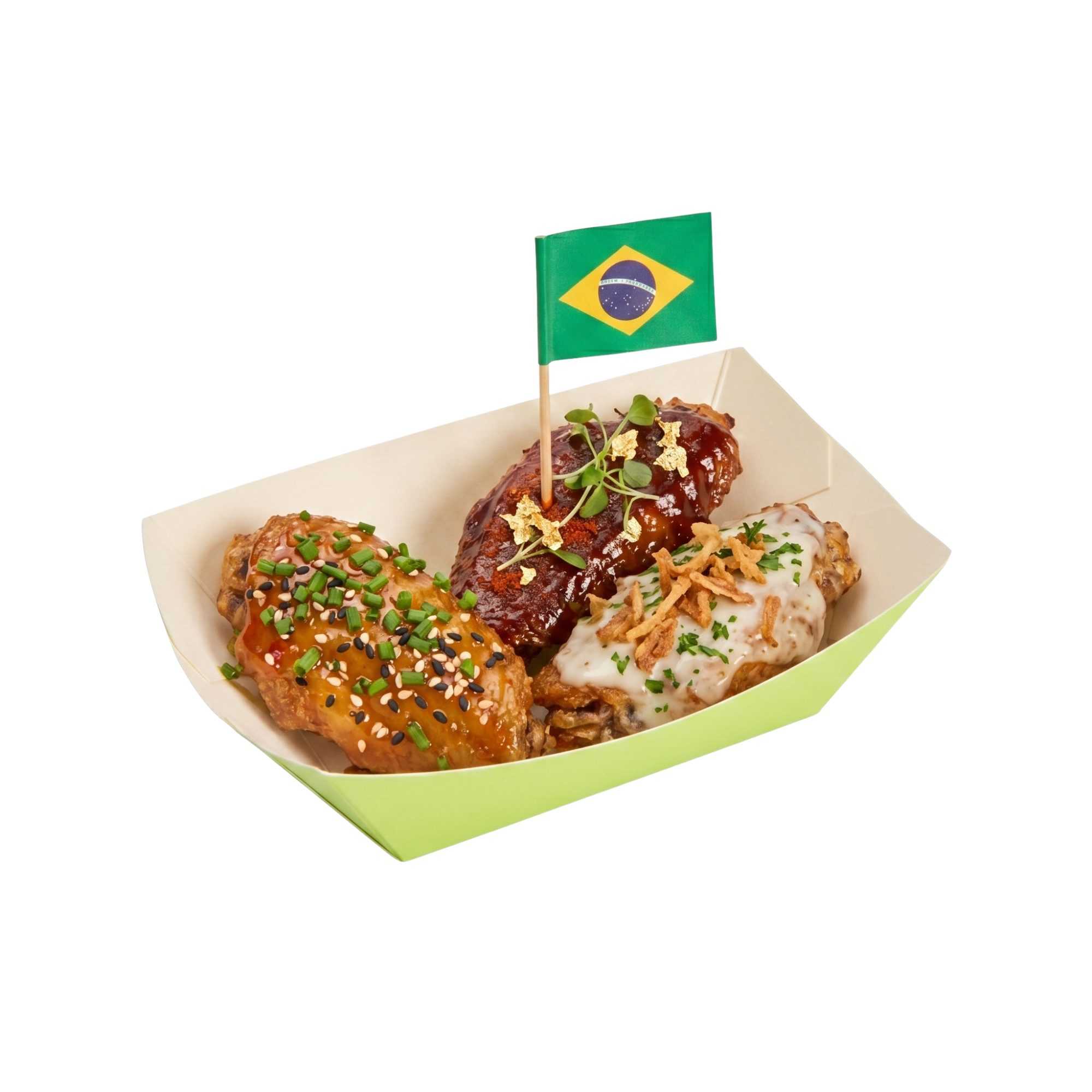 Chef 101 Brazilian Flag Food Pick - 2 1/2" - 100 count box