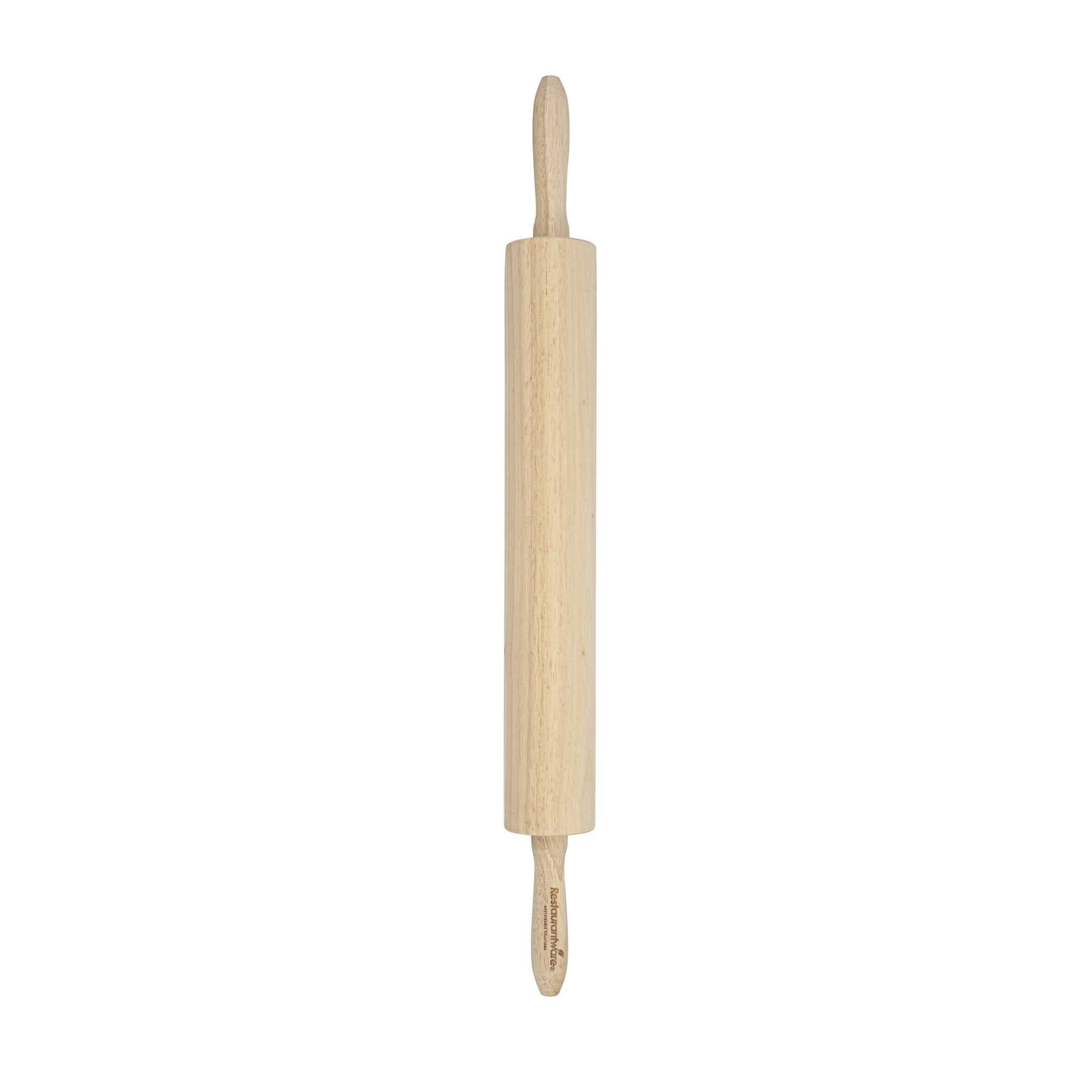 Pastry Tek 15" Rubberwood Rolling Pin - 23 1/4" × 2 1/4" × 2 1/4" - 10 count box