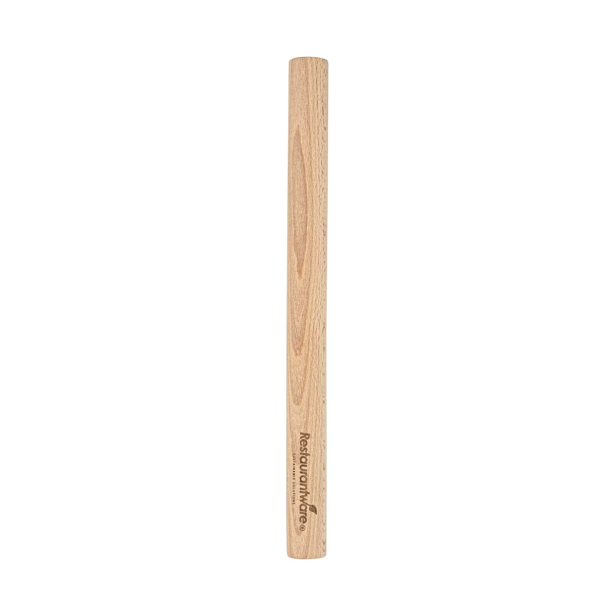 Pastry Tek 12" Beech Wood Asian / Dowel Rolling Pin - 12" × 1" × 1" - 10 count box