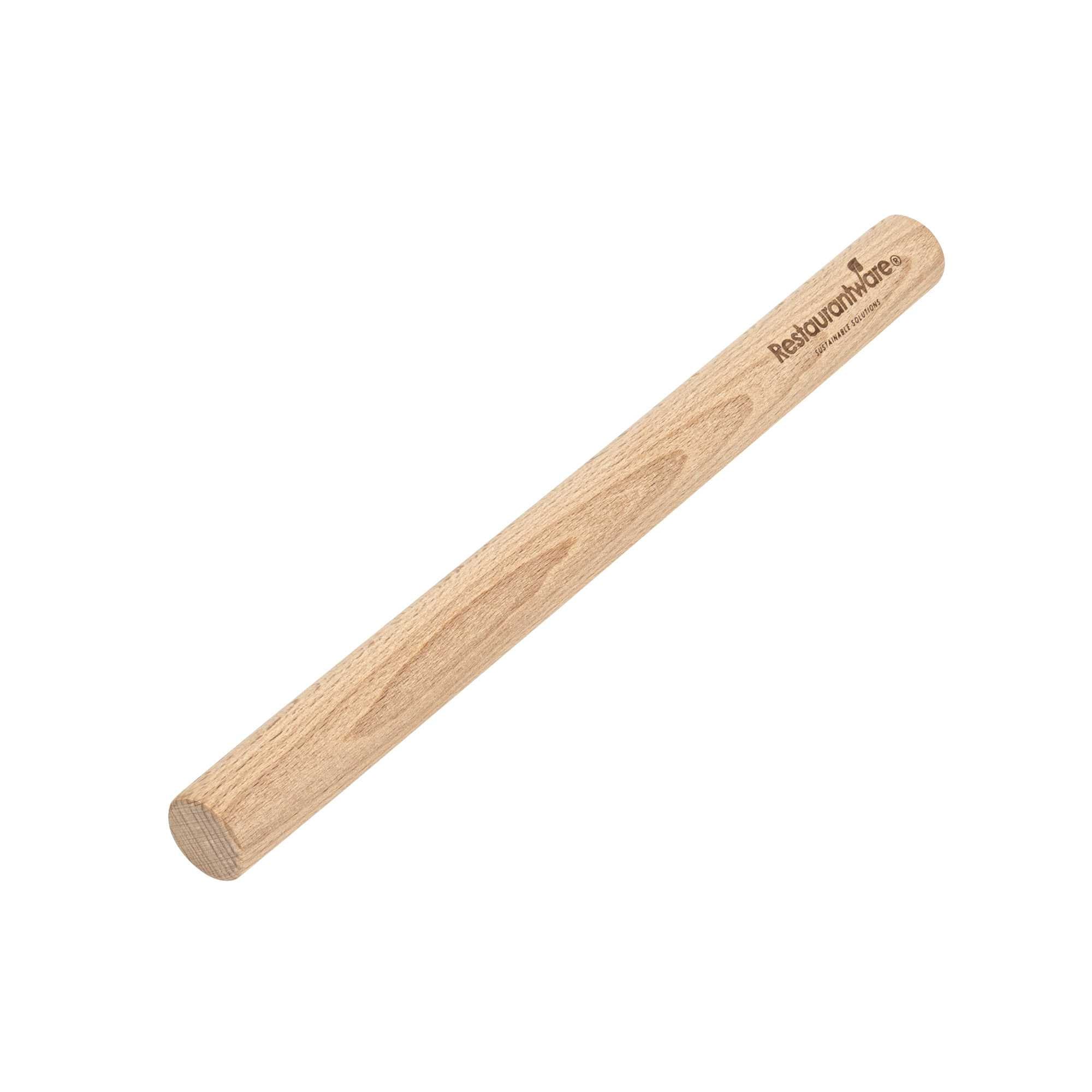 Pastry Tek 12" Beech Wood Asian / Dowel Rolling Pin - 12" × 1" × 1" - 10 count box