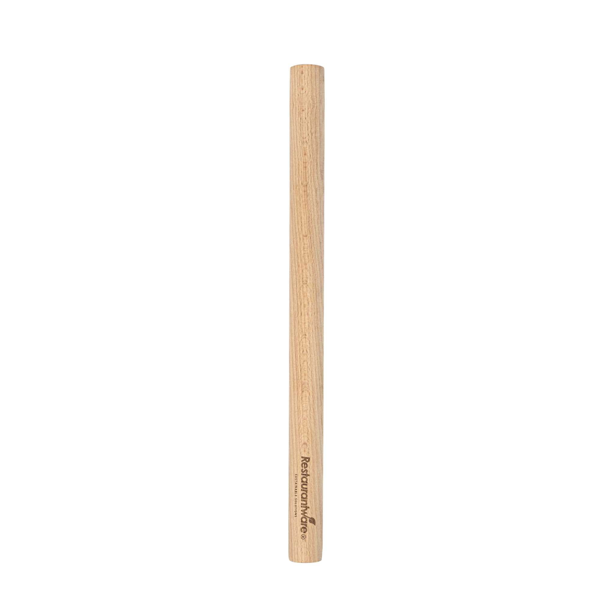 Pastry Tek 14" Beech Wood Asian / Dowel Rolling Pin - 14" × 1" × 1" - 10 count box