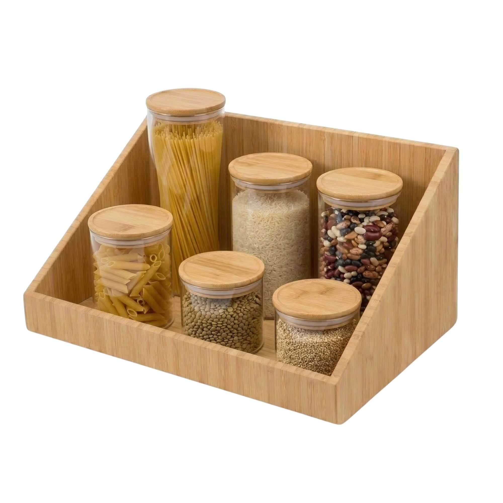 Eco Display Rectangle Natural Bamboo Display Bin - 20 3/4" x 13" x 3 3/4" - 1 count box