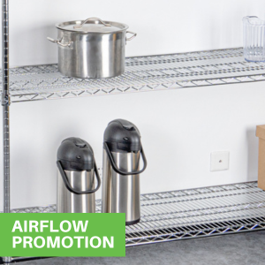 Commercial Chrome Wire Wall Shelf 18x24 Inches - NSF Listed, Open Design For Kitchen & Storage