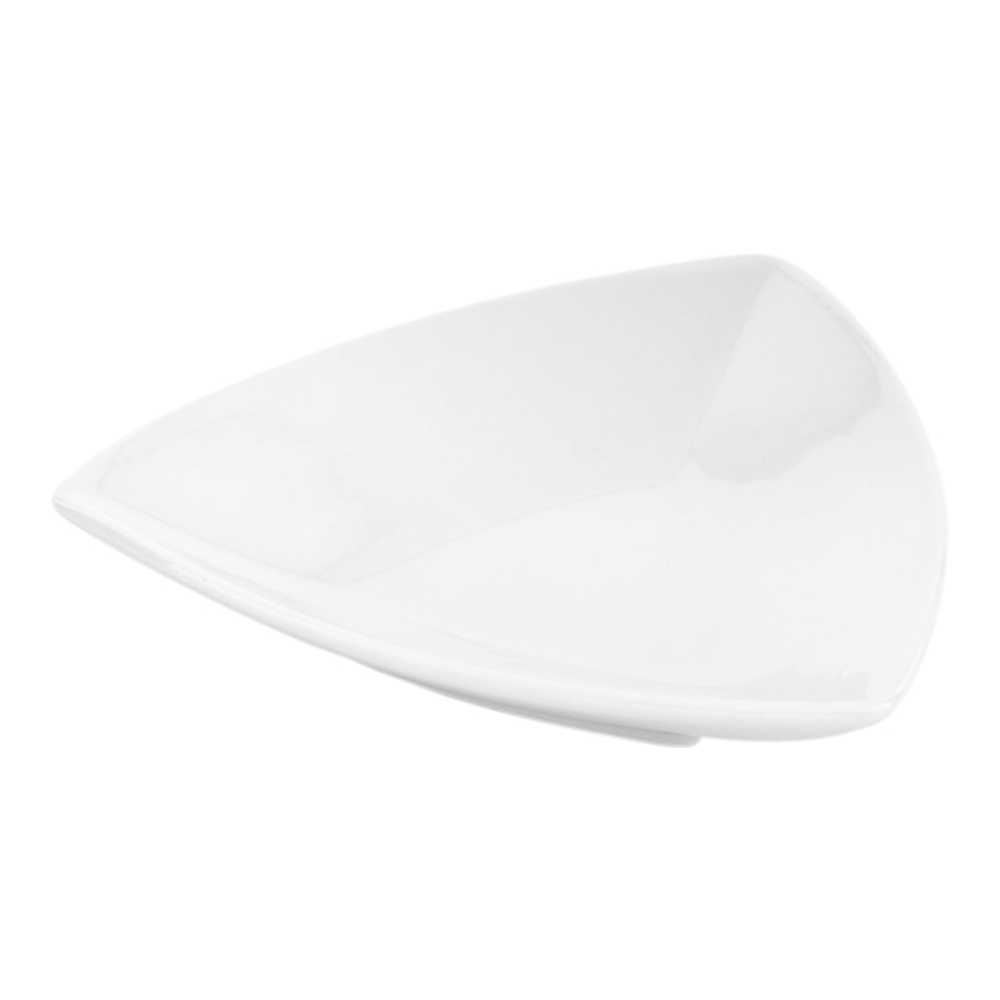 Chef 101 Triangle White Porcelain Mini Triangolo Dish - 4" x 4" x 1" - 120 count box