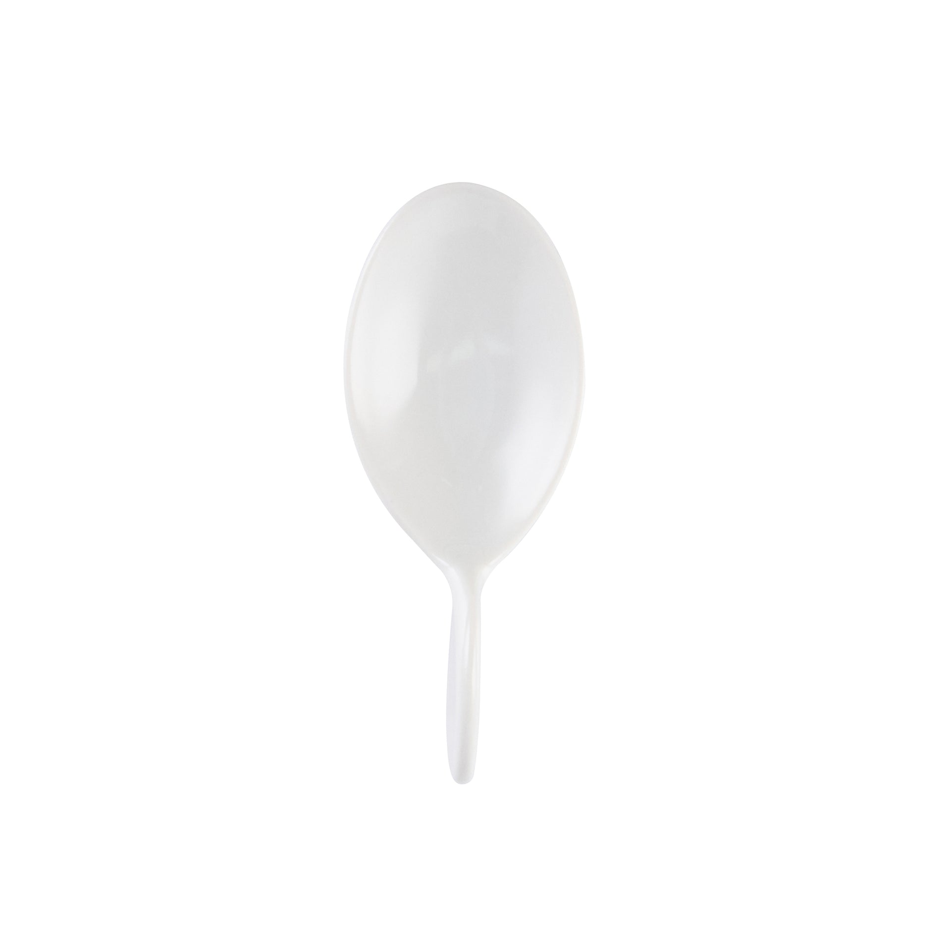 Chef 101 Fish White Porcelain Spoon - 4" x 1 1/2" x 1 1/4" - 10 count box