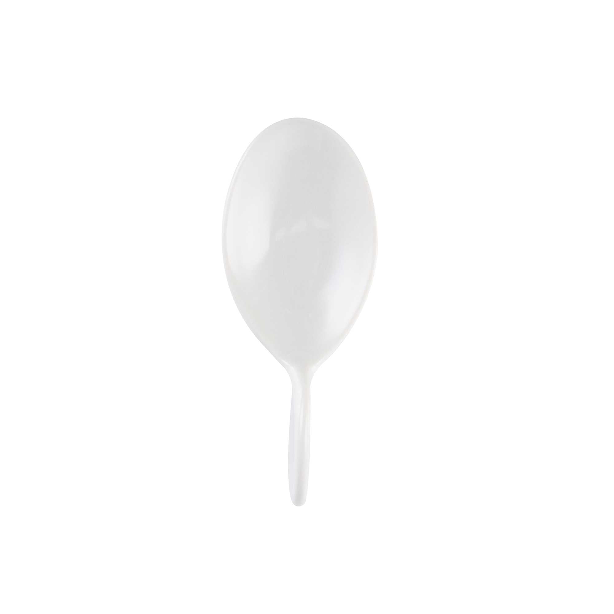 Chef 101 Fish White Porcelain Spoon - 4" x 1 1/2" x 1 1/4" - 240 count box