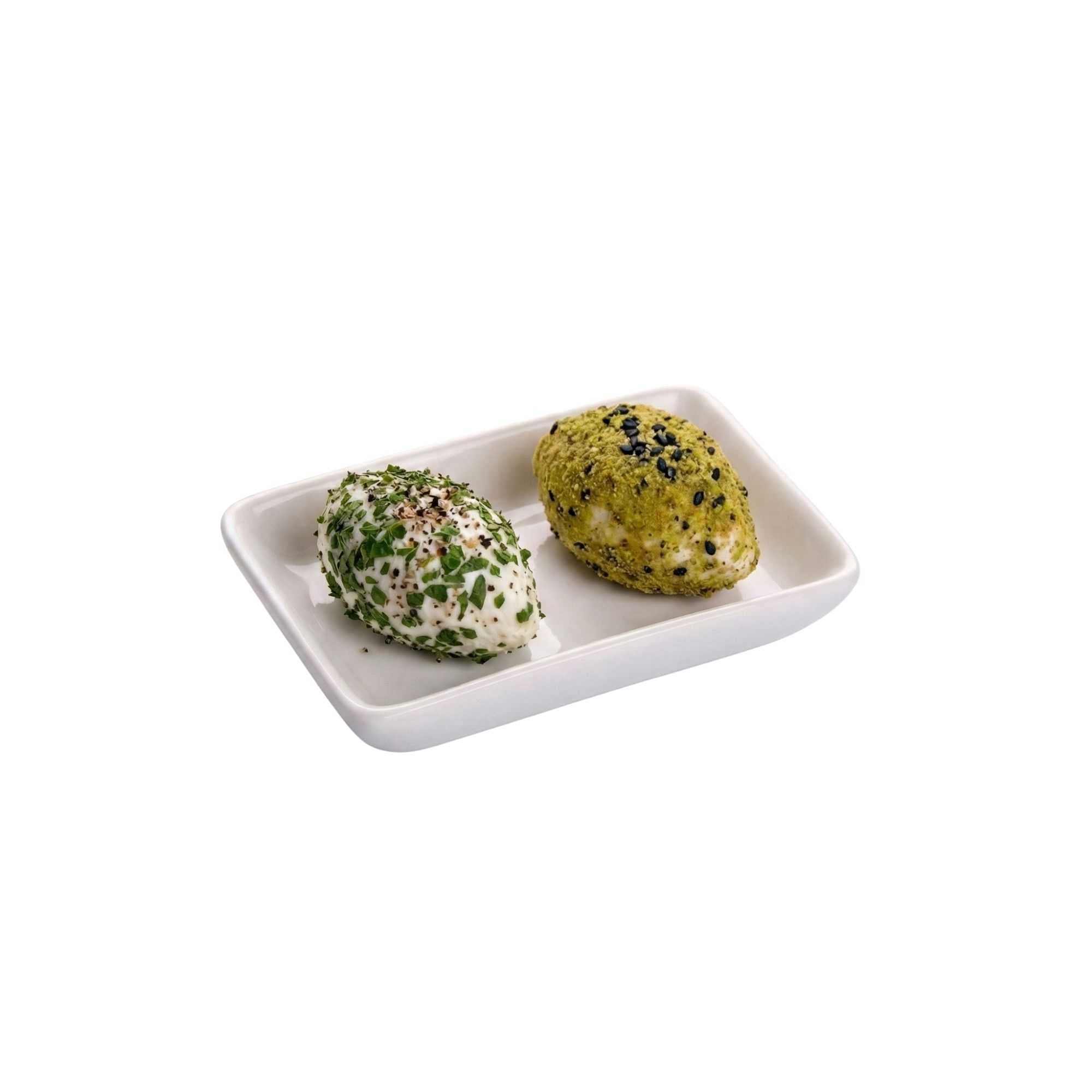 Chef 101 Rectangle White Porcelain Mini Dish - 3" x 2 1/4" x 3/4" - 120 count box
