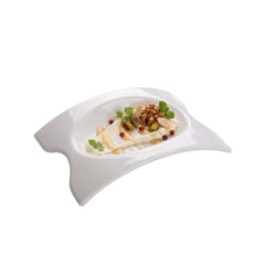 Chef 101 Rectangle White Porcelain Mini Concavo Dish - 4