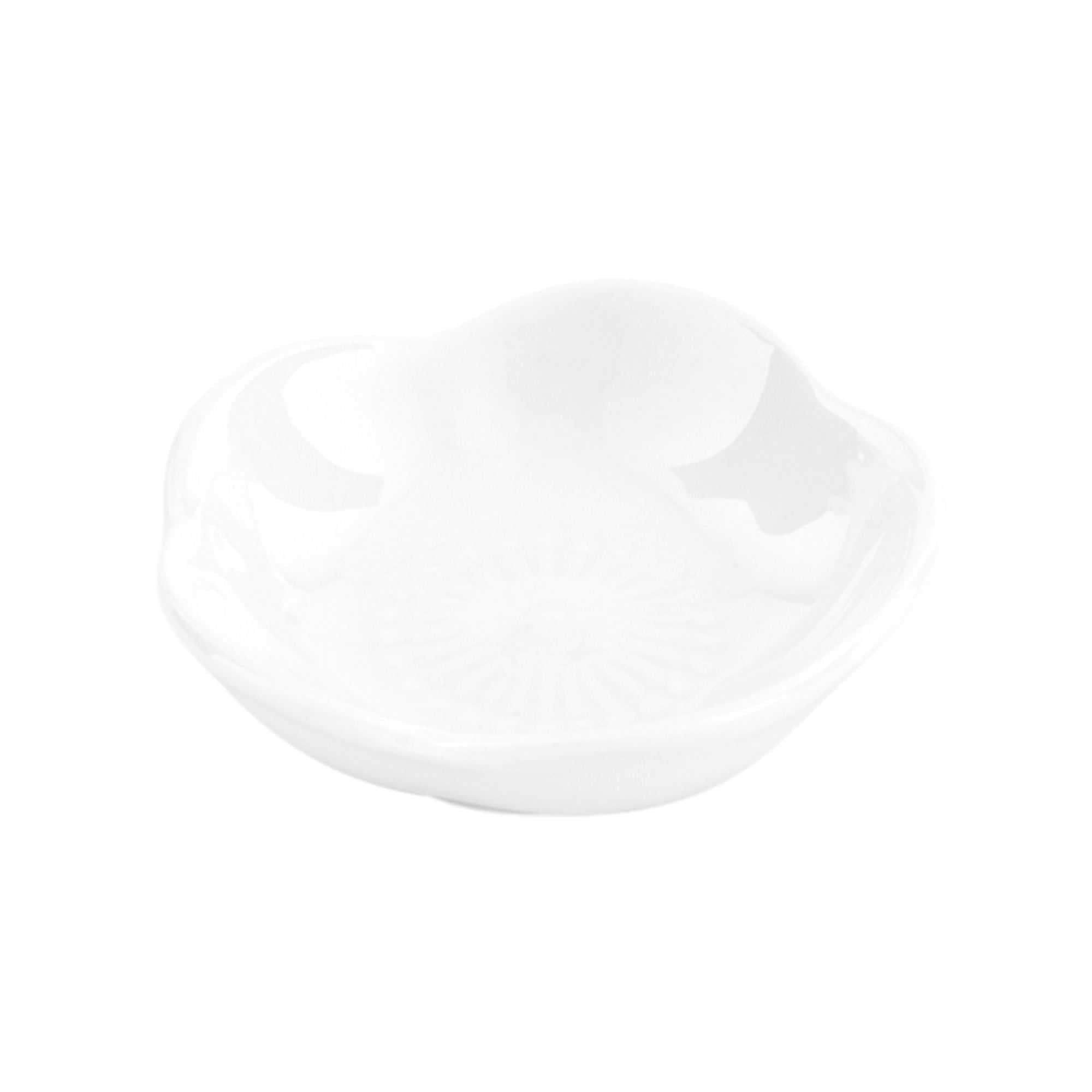 Chef 101 Round White Porcelain Mini Le Fleur Dish - 3" x 3" x 1" - 240 count box