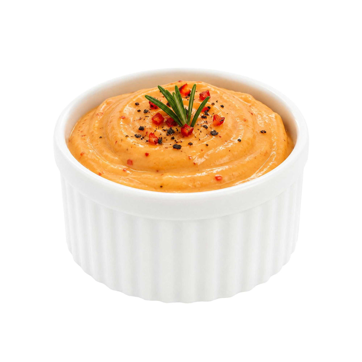 Chef 101 5 oz Round White Porcelain Mini Ramekin - 3" x 3" x 1 1/2" - 10 count box