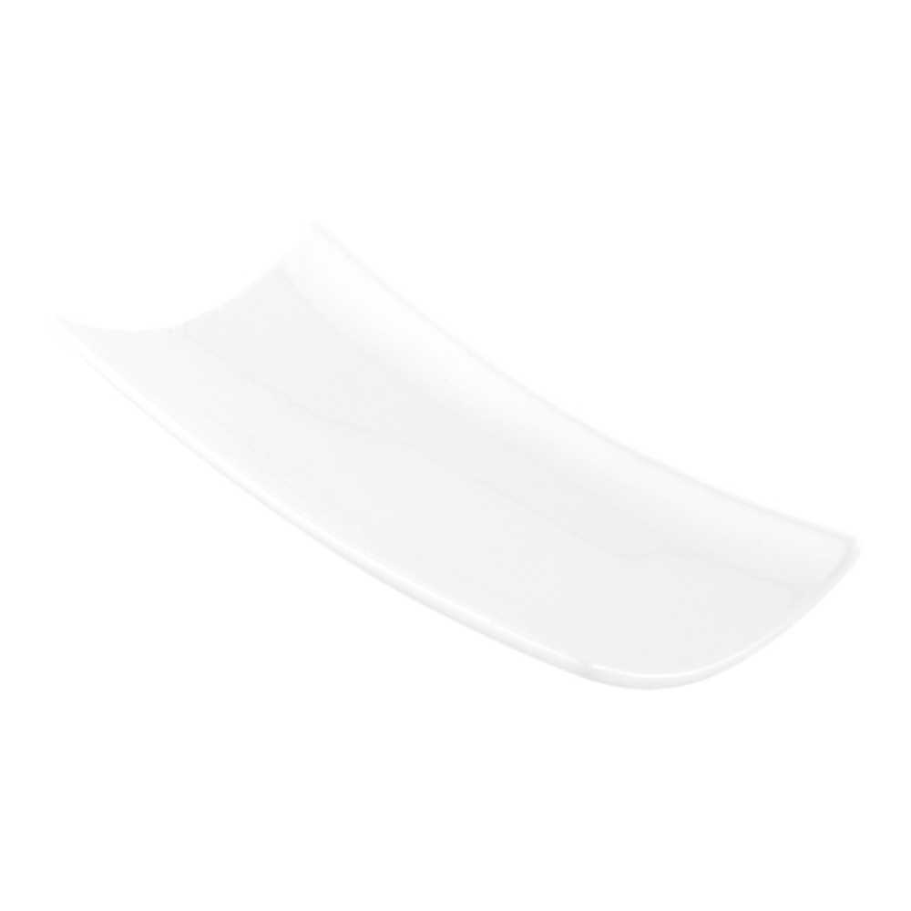 Chef 101 Rectangle White Porcelain Shinto Plate - 6" x 2 1/2" x 1" - 120 count box